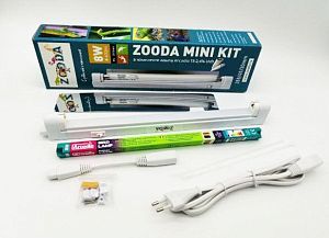 Светильник ZOODA MINI KIT Т5 2.4% UVB для птиц, 300 мм, 8 Вт
