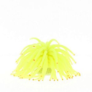 Коралл VITALITY на керамической основе, силикон, желтый, 13х13×10 см  (RT172LY)