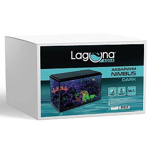 Аквариум Laguna Nimbus Dark, черный тонированный, 56,7 л, 593х308×366 мм