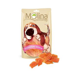Лакомство Molina «Куриные чипсы» для собак, 80 г
