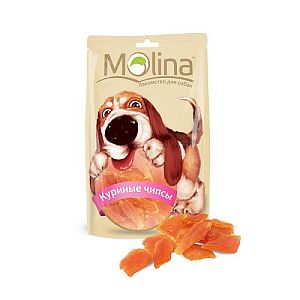 Лакомство Molina «Куриные чипсы» для собак, 80 г