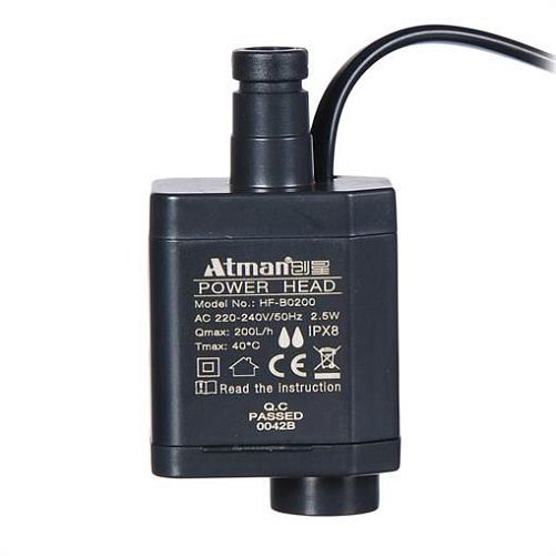 Помпа Atman для аквариумов ZGT-20, ZGT-30, RGT-35, RGT-40, BGT-25, BGT-30, XR-320, 2,5 Вт, 200 л/ч
