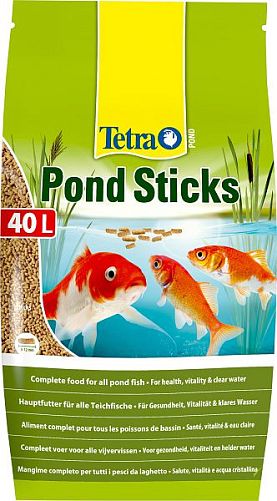 TetraPond Sticks основной корм для всех видов прудовых рыб, палочки 40 л