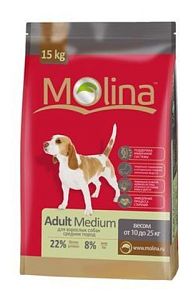 Корм Molina Adult Medium для взрослых собак средних пород