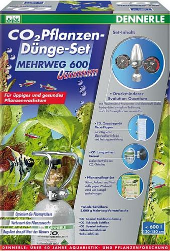 Dennerle MEHRWEG 600 Quantum установка для подачи СО2 в аквариум с пополняемым баллоном