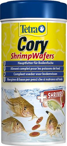 Tetra Cory Shrimp Wafers полноценный корм для плекостомусов и коридорасов, пластинки 250 мл