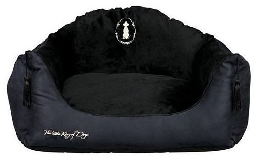 Лежак TRIXIE King of Dogs, 60х45 см, искусственная замша, плюш, черный