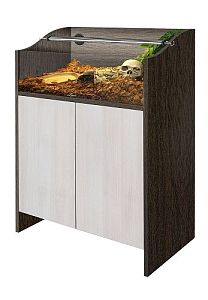 Террариум Biodesign TURT-HOUSE TERRA 100 для сухопутых черепах, с подставкой венге/беленый дуб, 117 л