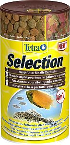 Tetra Selection корм 4 в 1 для разных видов аквариумных рыб, 250 мл