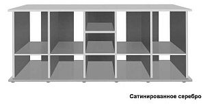 Подставка без дверок Biodesign АТОЛЛ 1000&nbsp;чёрная шагрень, влагостойкая плита ЛДСП 16/22&nbsp;мм, 201х66&times;82&nbsp;см