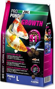 Корм JBL ProPond Growth L для активного роста карпов кои большого размера, плавающие гранулы 12 л