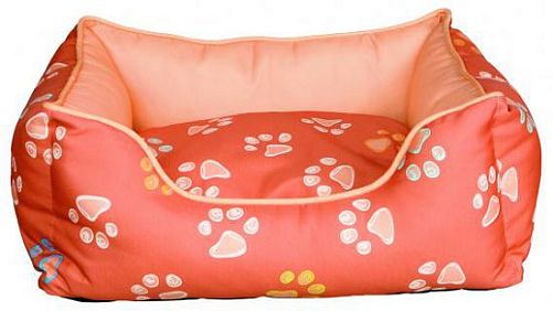 Лежак TRIXIE Jimmy с бортиками, 75 x 65 см, оранжево-розовый