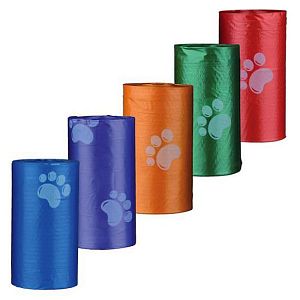 Пакеты TRIXIE для уборки за собаками, 3 л, 8 рулонов по 20 шт., цветные, для всех диспенсеров