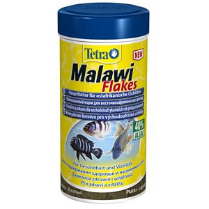 Tetra Malawi Flakes основной корм для цихлид и других крупных рыб, хлопья 250 мл