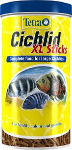 Основной корм TetraCichlid Sticks XL для цихлид и крупных рыб, крупные палочки 1 л
