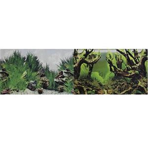 Фон Prime для аквариума двухсторонний Мангровая коряга/Подводный рельеф, 30×60 см