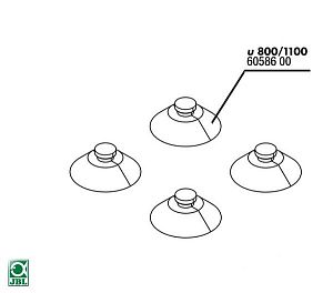 JBL Присоска для помпы ProFlow u2000, 30 мм, 4 шт.