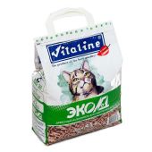 Древесный наполнитель Vitalain "Эко№1" гранулированный для кошек, 3 кг