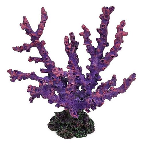 Коралл искусственный Laguna "Монтипора", фиолетовый, 180х115х190 мм