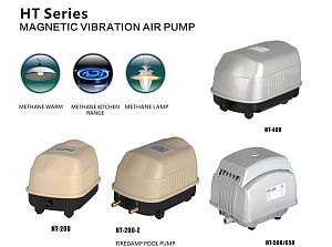 Компрессор диафрагмовый SunSun HT-200Z двухканальный, регулируемый, 20&nbsp;Вт, 2&times;15&nbsp;л/мин