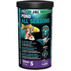 Корм JBL ProPond All Seasons S основной всесезонный для мелких карпов кои, палочки 0,18 кг  (1 л)