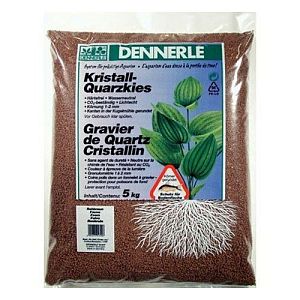 Аквариумный грунт Dennerle CRYSTAL QUARTZ GRAVEL, гравий 1−2 мм, темно-коричневый, 5 кг