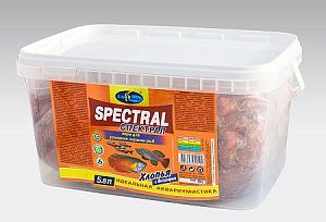 Основной корм Biodesign СПЕКТРАЛ для усиления окраски аквариумных рыб, хлопья 5,8 л