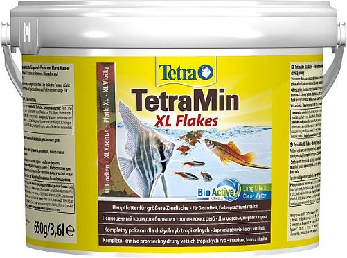 TetraMin XL основной корм для всех видов аквариумных рыб, крупные хлопья 3,6 л