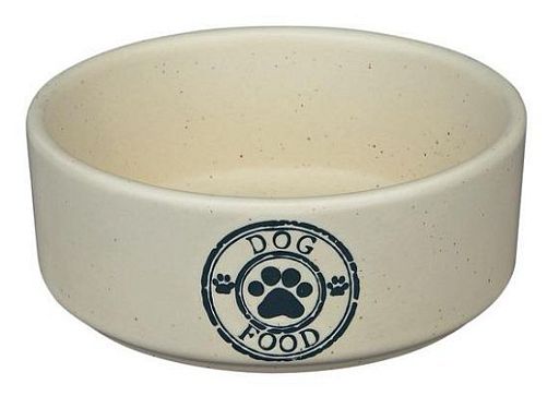 Миска TRIXIE Dog Food, керамика, 0,45 л, D 12 см, кремовый