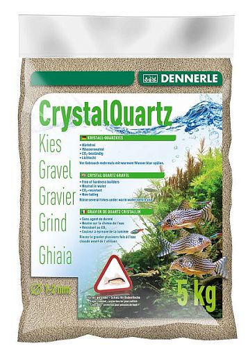 Грунт Dennerle CRYSTAL QUARTZ GRAVEL, природный белый, 5 кг