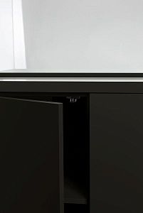 Тумба AQUAEL OPTI SET 125 прямая, черная, 81x36×80 см