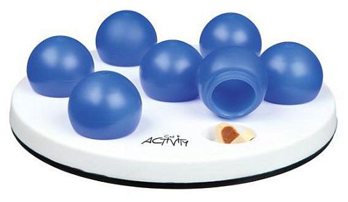 Развивающая игрушка TRIXIE "Солитер" для кошек, D 20 см, белый, синий