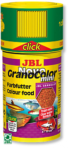 JBL NovoGranoColor mini основной корм для естественного усиления цвета маленьких рыб в «общих» аквариумах, мини-гранулы 100 мл