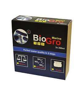 Полный набор бактерий DVH BIOGRO 123 MARINE для рифового аквариума, 3×250 мл