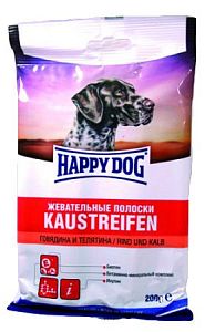 Жевательные полоски HAPPY DOG говядина, телятина для собак, 200 г