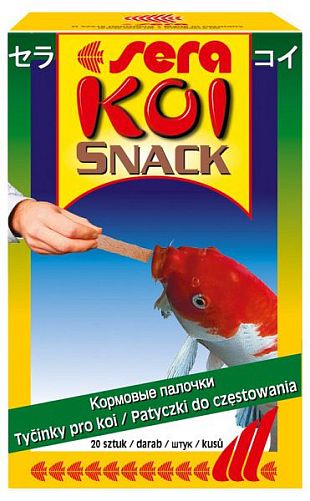 Sera KOI SNACK лакомство для прудовых рыб, кормовые палочки 20 шт.