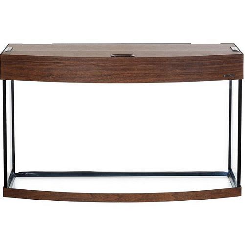 Аквариум LUX Ф115 фигурный, с крышкой и светильником Т8 2х18 Вт, орех, 115 л