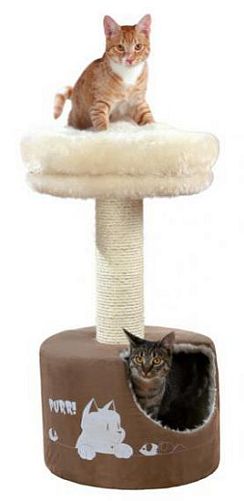 Домик TRIXIE "Elisa" для кошки, 78 см, искусственная замша, плюш, коричневый, бежевый