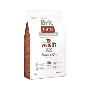 Корм Brit Care Weight Loss для собак, склонных к полноте, кролик с рисом