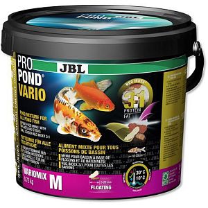 Корм JBL ProPond Vario M основной для средних прудовых рыб, смесь палочек и хлопьев 0,72 кг  (5,5 л)