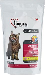 Корм 1st CHOICE Sterilized для стерилизованных кошек, курица с картофелем