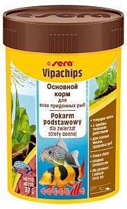 Sera VIPACHIPS основной корм для придонных рыб, чипсы 100 мл
