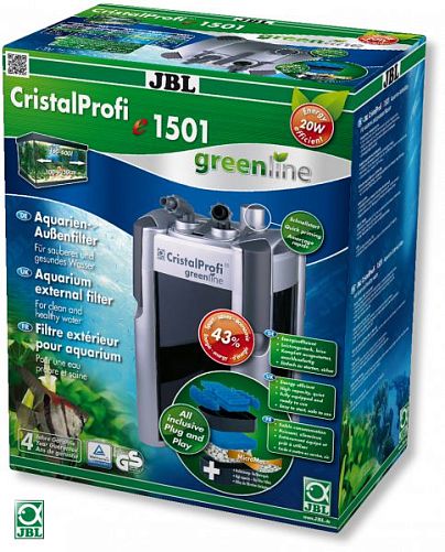 JBL CristalProfi e1501 greenline внешний аквариумный фильтр до 200-700 л, 1400 л/ч