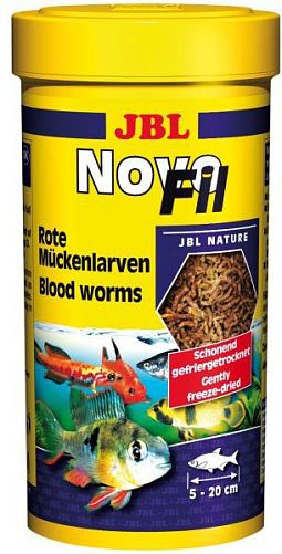 Сушеный мотыль JBL NovoFil для привередливых рыб и черепах, 100 мл