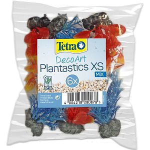 Набор растений Tetra Plantastics XS&nbsp;Mix голубые и&nbsp;оранжевые, 6&nbsp;шт.