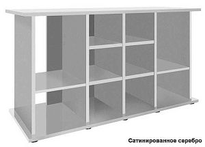 Подставка без дверок Biodesign АТОЛЛ 500 чёрная шагрень, плита ЛДСП 16/22 мм, 151х56×82 см