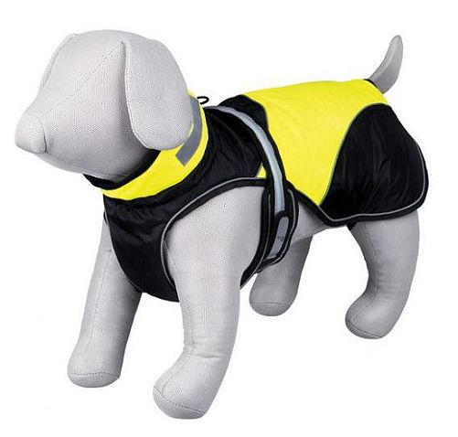 Попона TRIXIE "Safety Flash", L: 55 см, черный, желтый