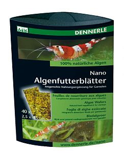 Dennerle Nano Algae Wafers листики из водорослей, 40 шт.