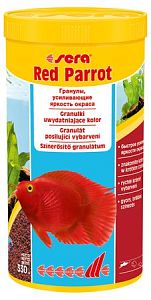 Корм Sera RED PARROT для яркой окраски рыб, гранулы 1 л