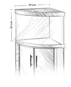 Аквариум JUWEL Trigon 190&nbsp;LED темное дерево, 190&nbsp;л